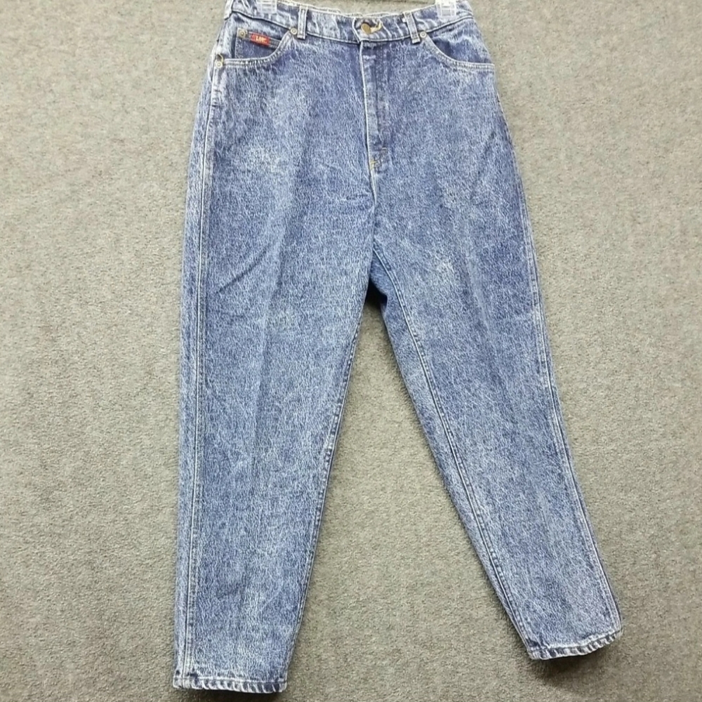 Lee Riders Dark Acid Wash Blue Jeans Womens Size 12 Petite  28" x 27"
